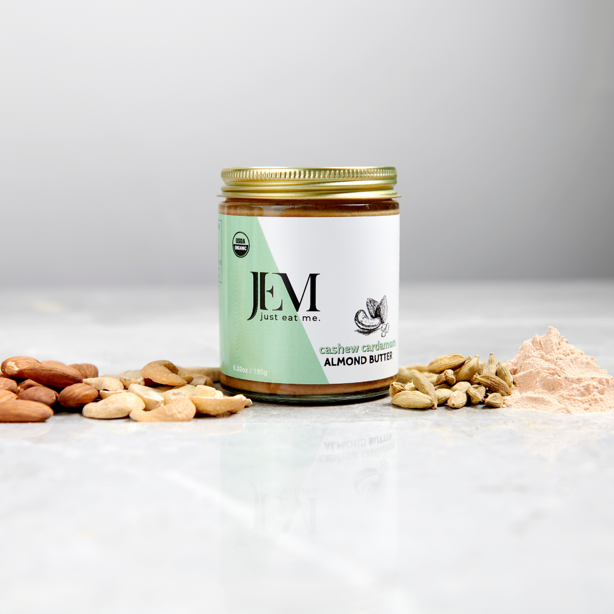 6.52 oz JEM Organics Cashew Cardamom Almond Butter
