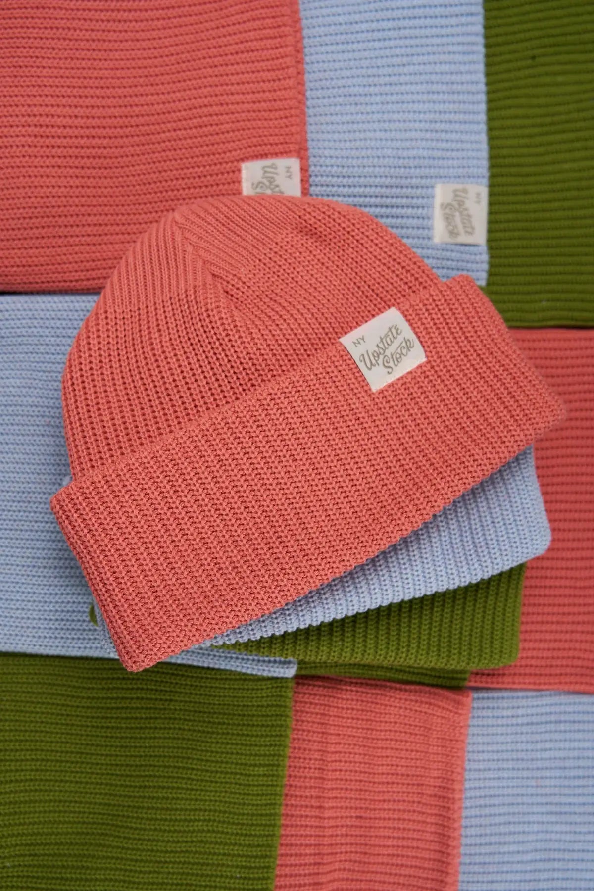 Coral Super Fine Upcycled Cotton Watchcap