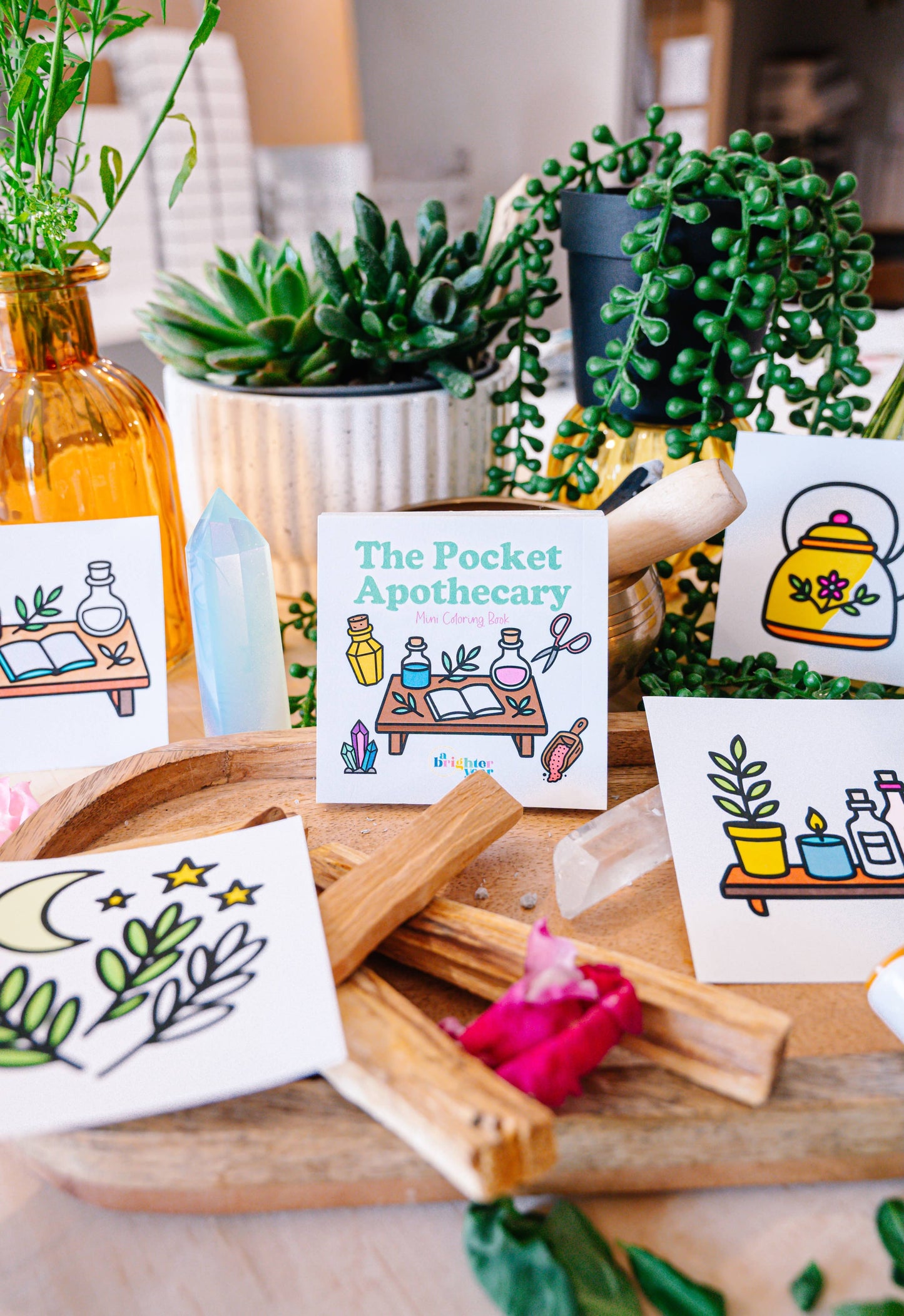The Pocket Apothecary Mini Coloring Book- Herbology & Witchy