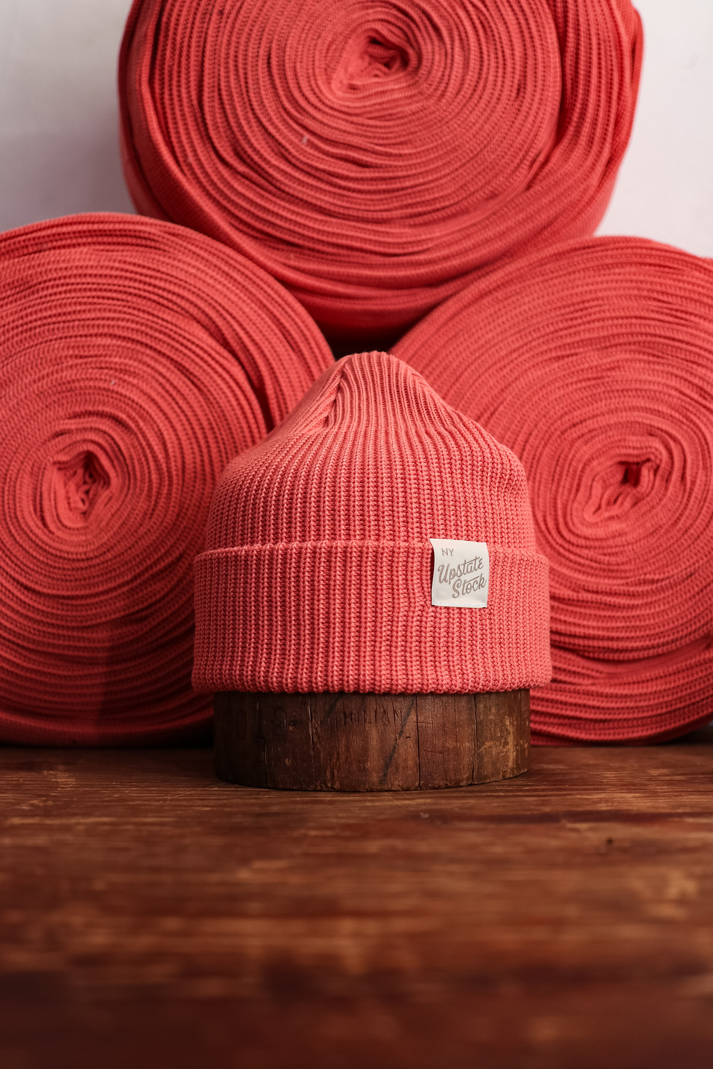 Coral Super Fine Upcycled Cotton Watchcap