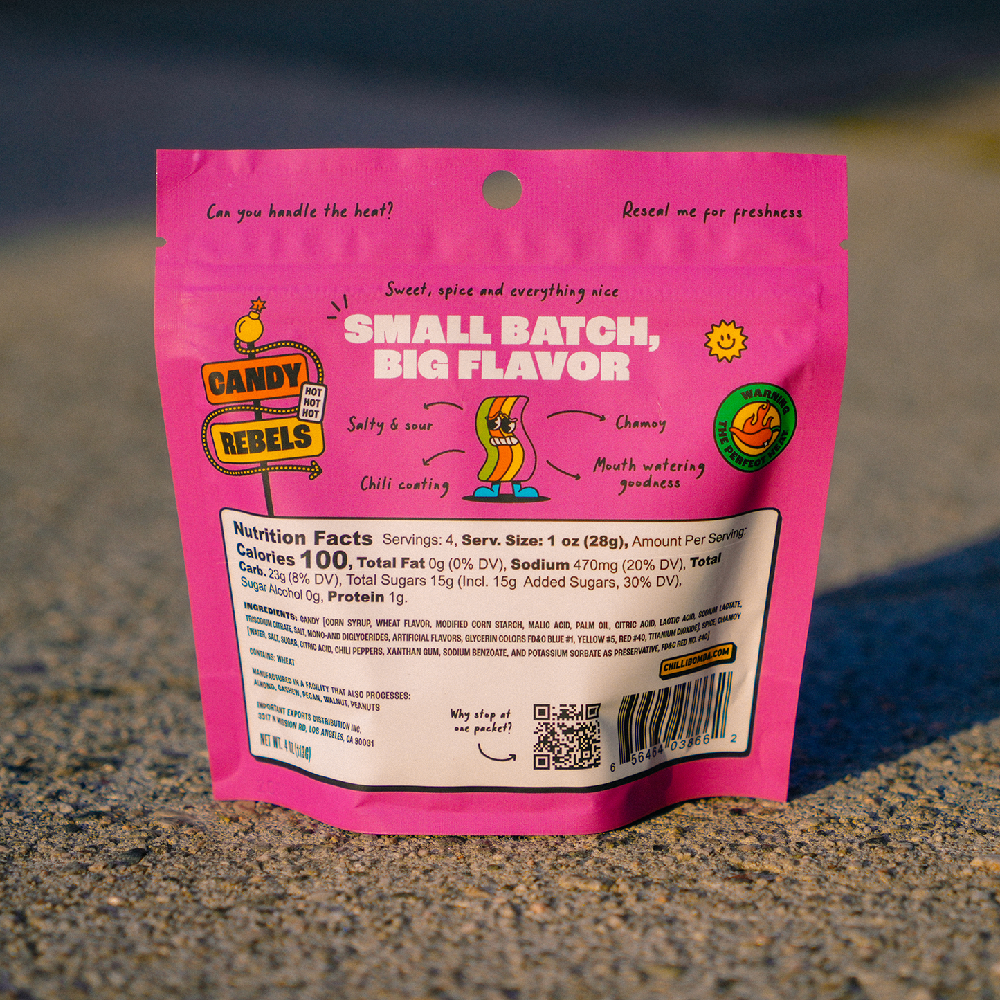 Chilli Bomba Rainbow Belts Chamoy Candy 4oz