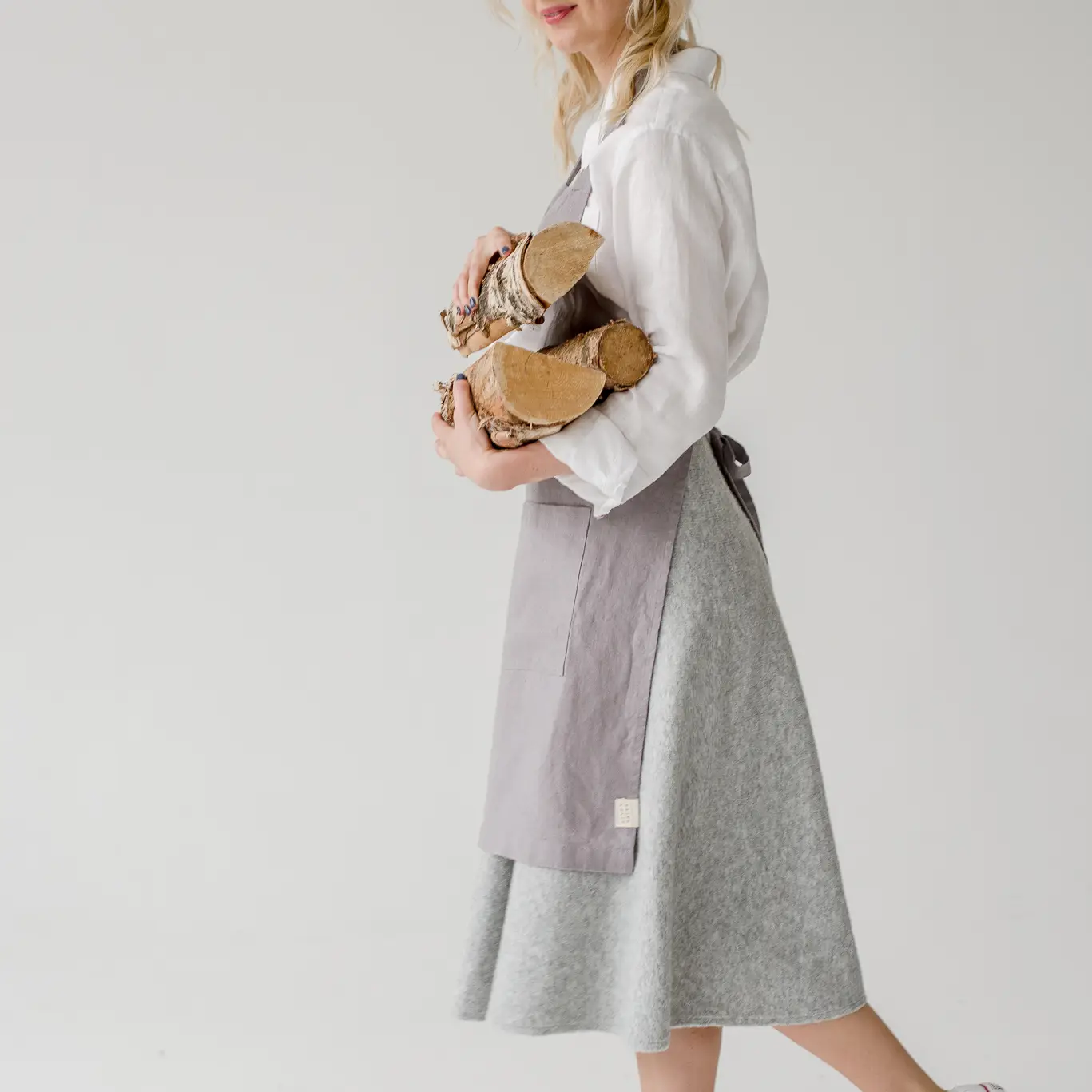 Ash Linen Daily Apron