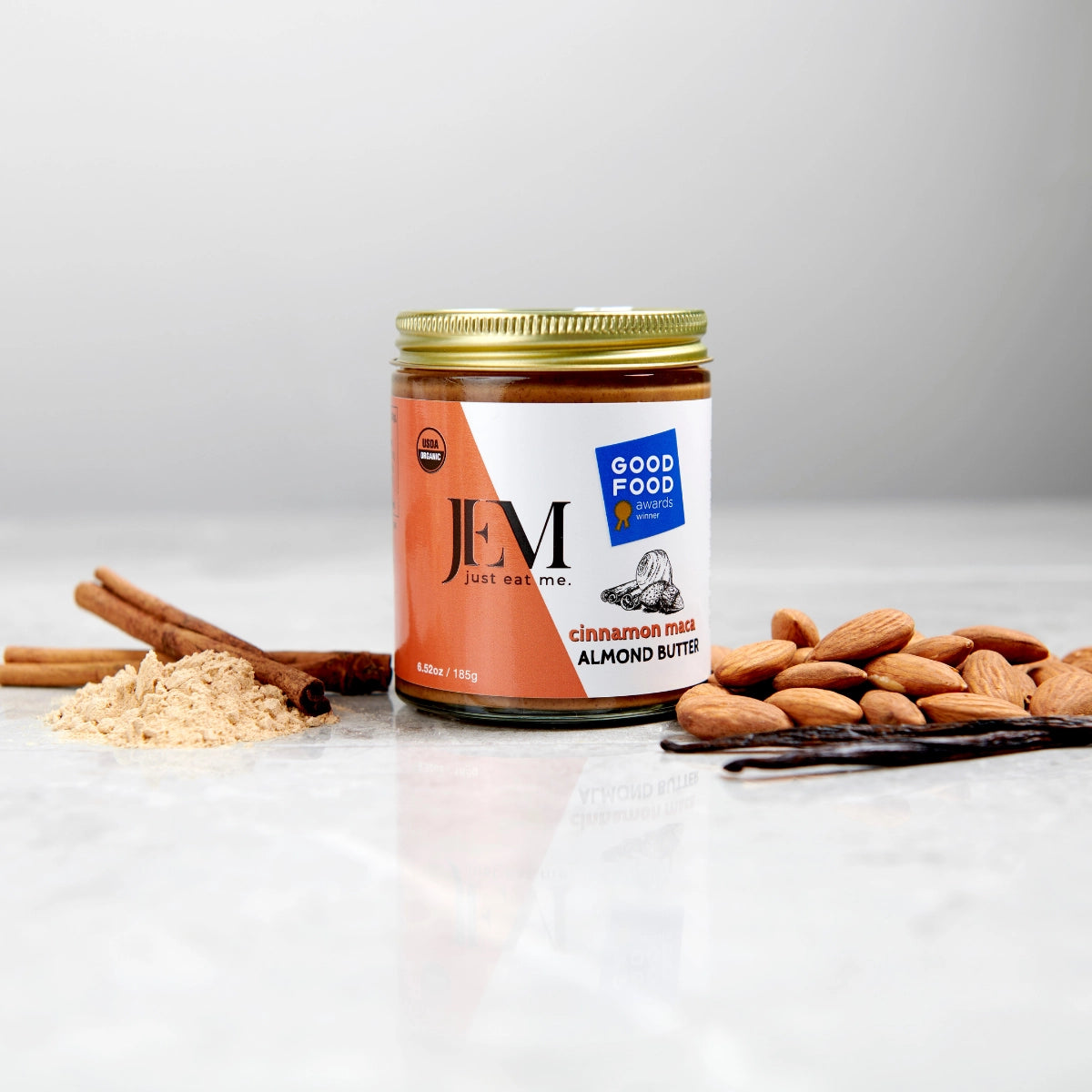 6.52 oz JEM Organics Cinnamon Maca Almond Butter