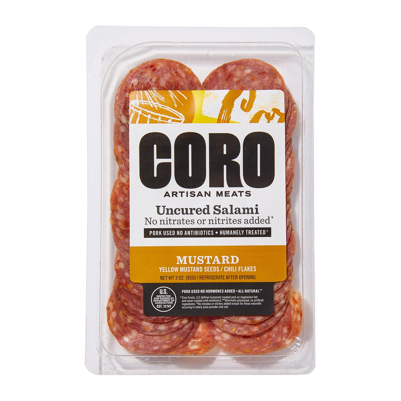 Sliced Pack - Uncured Mustard Salami