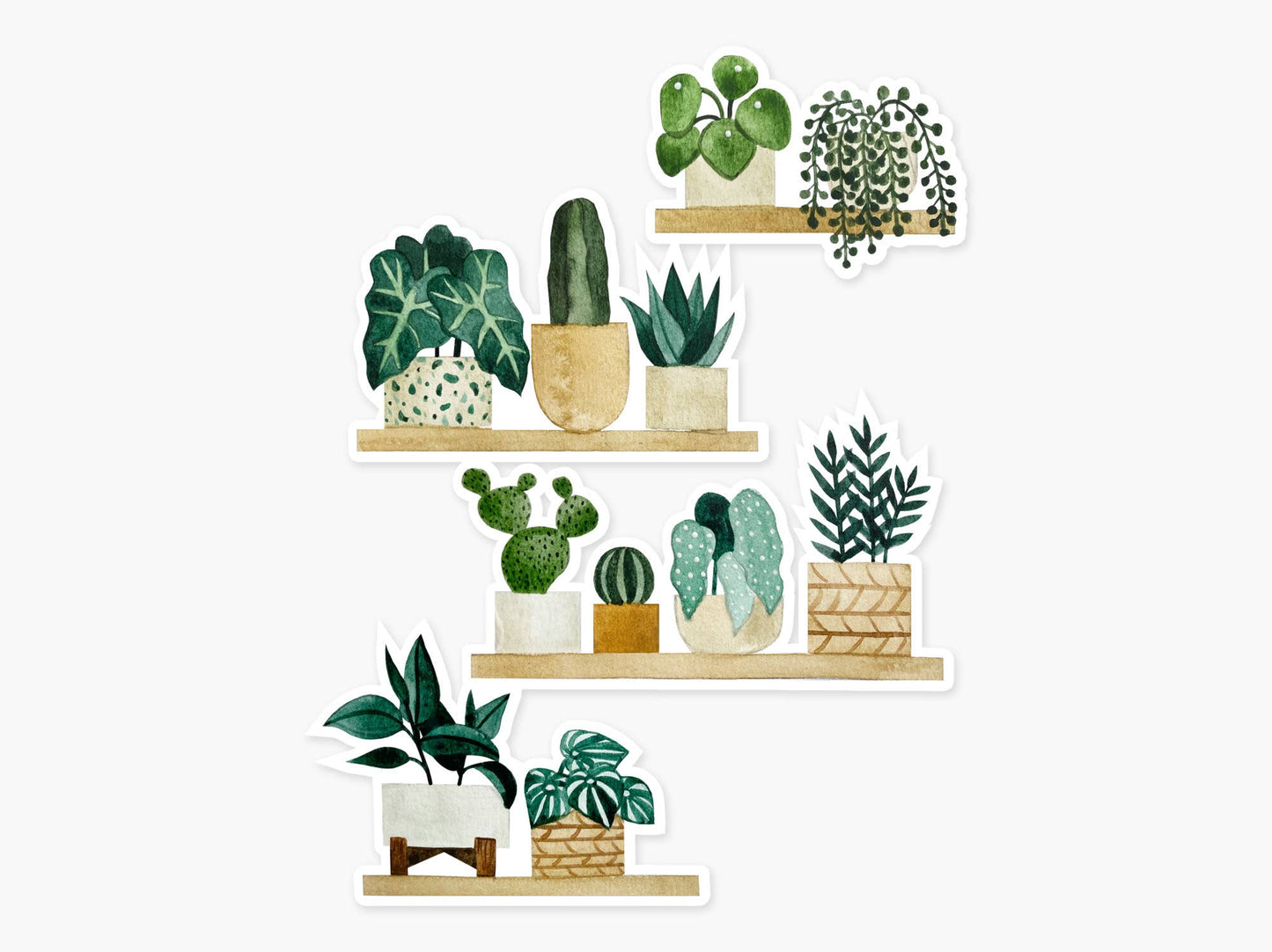 Plant Shelf Clear Sticker