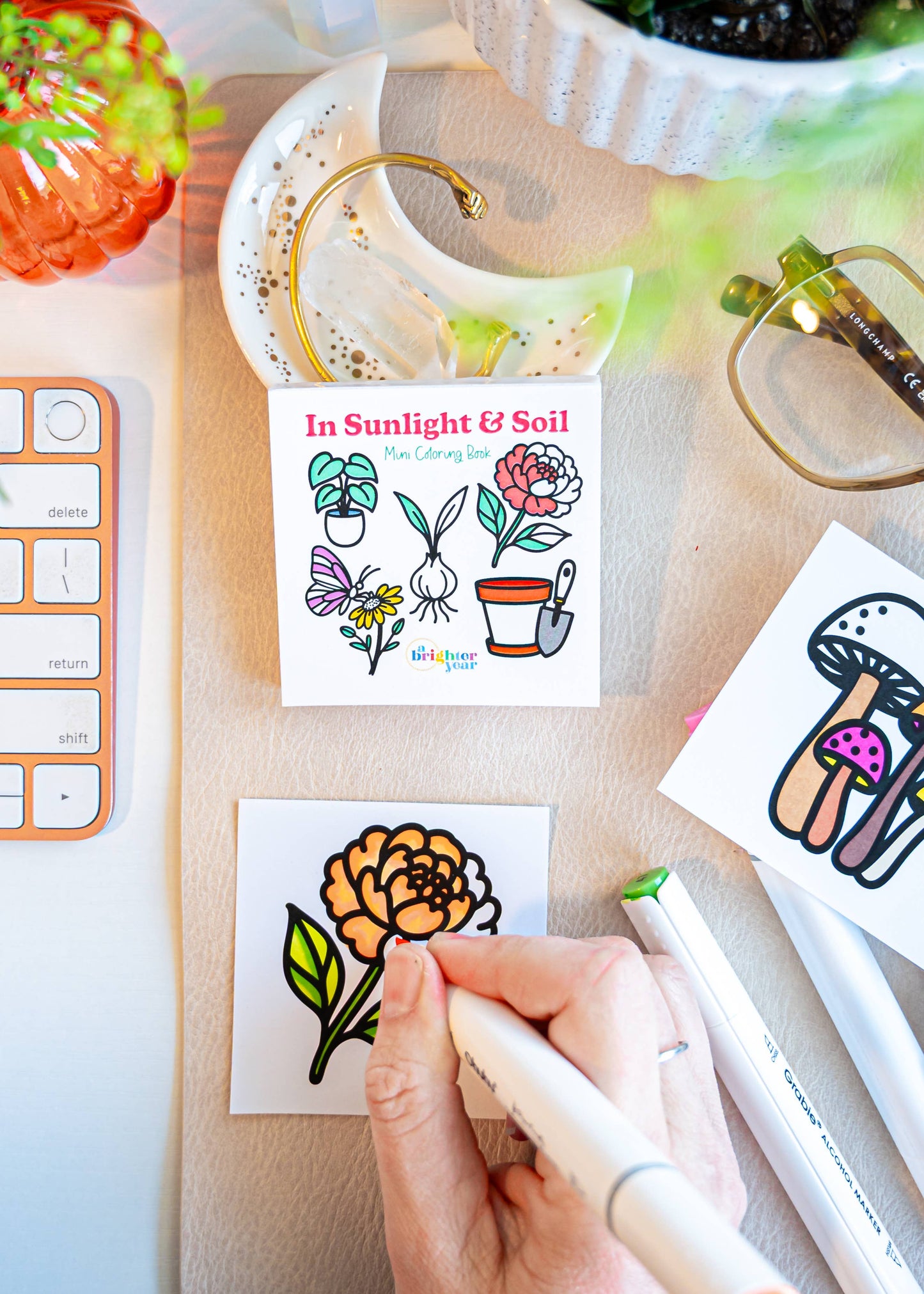In Sunlight & Soil Mini Coloring Book - Plant & Garden Theme