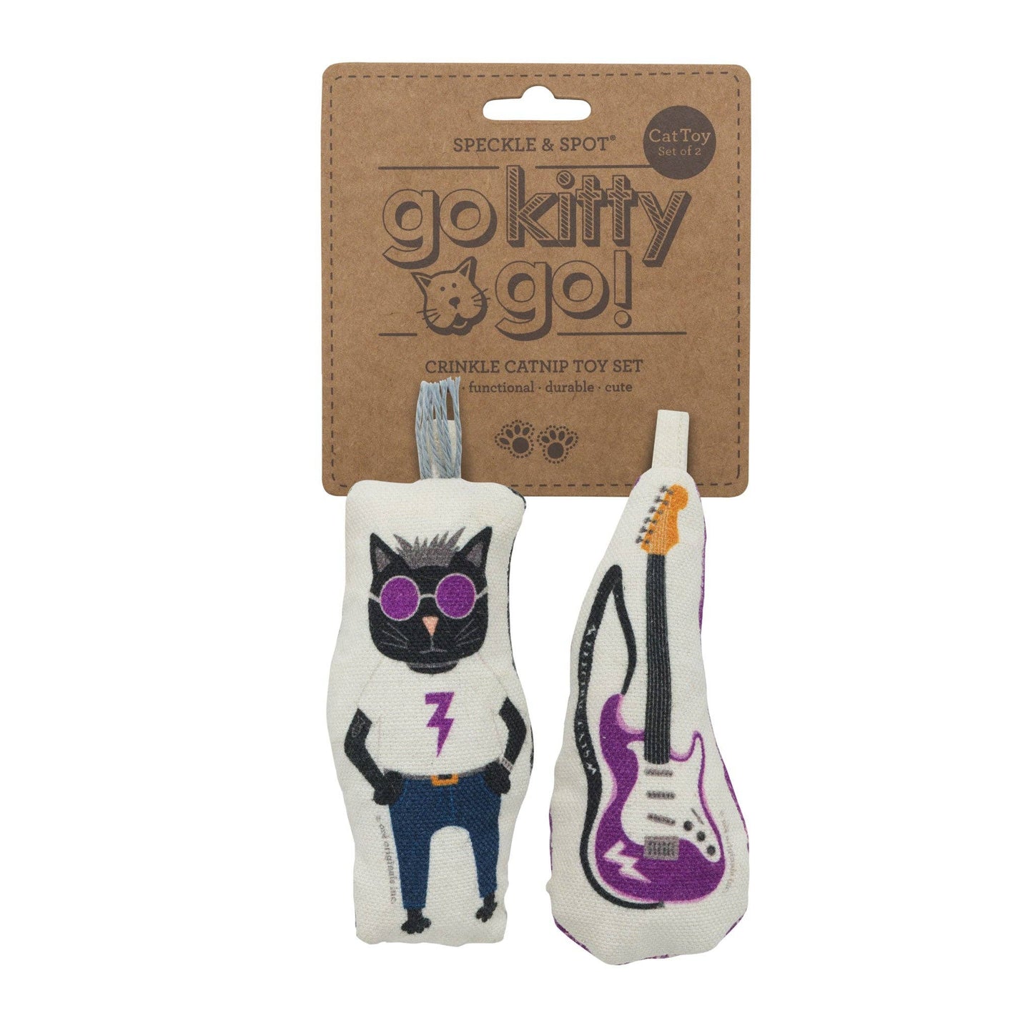 Go Kitty Go Cat Toy Set | Rock Star Cat & Guitar