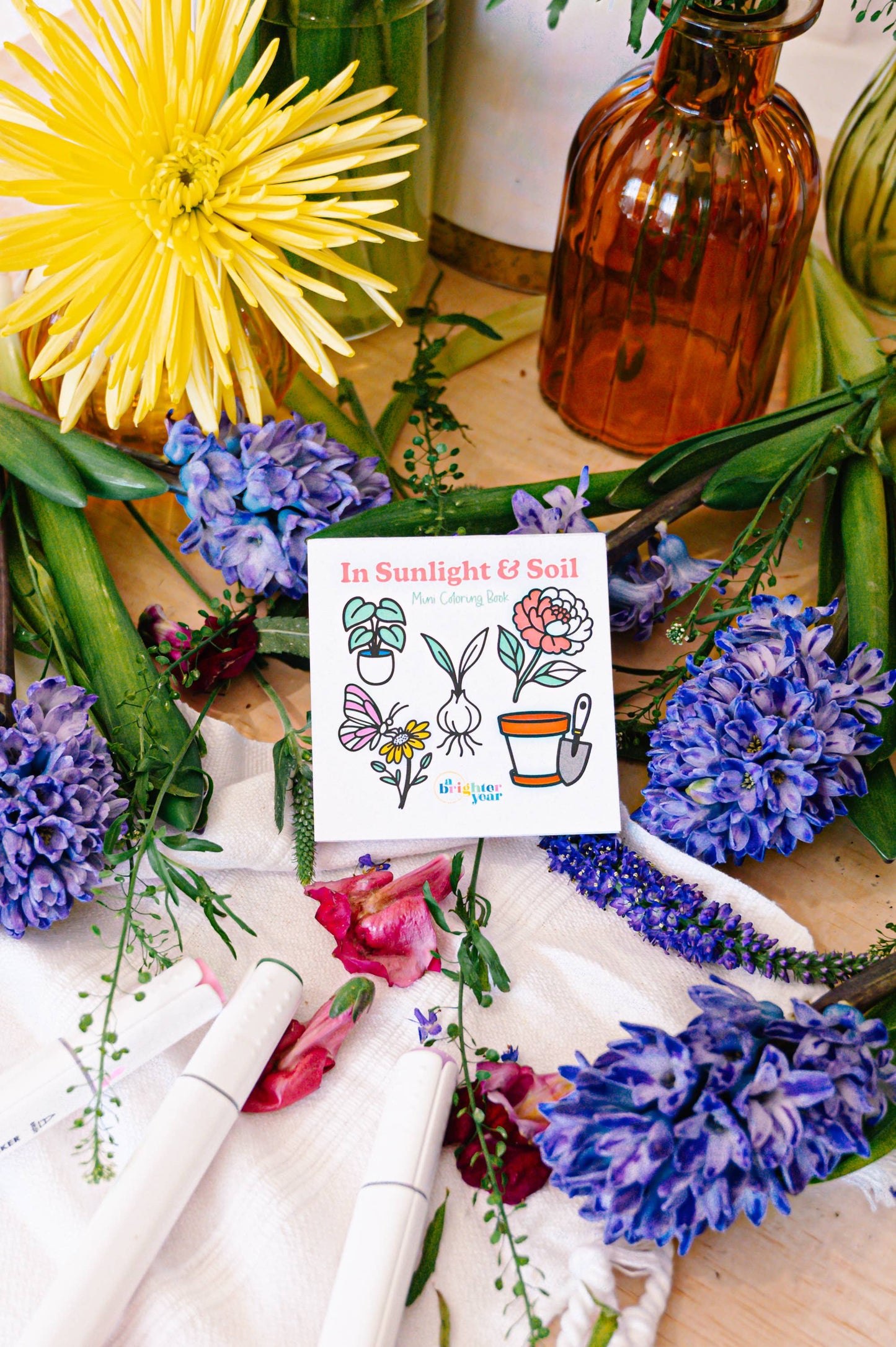 In Sunlight & Soil Mini Coloring Book - Plant & Garden Theme
