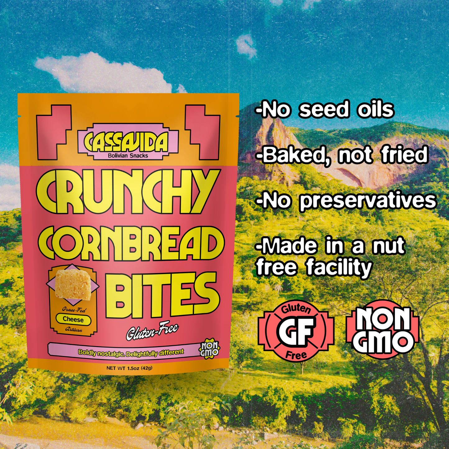 Crunchy Cornbread Bites – Gluten-Free, Non-GMO, Grass-Fed