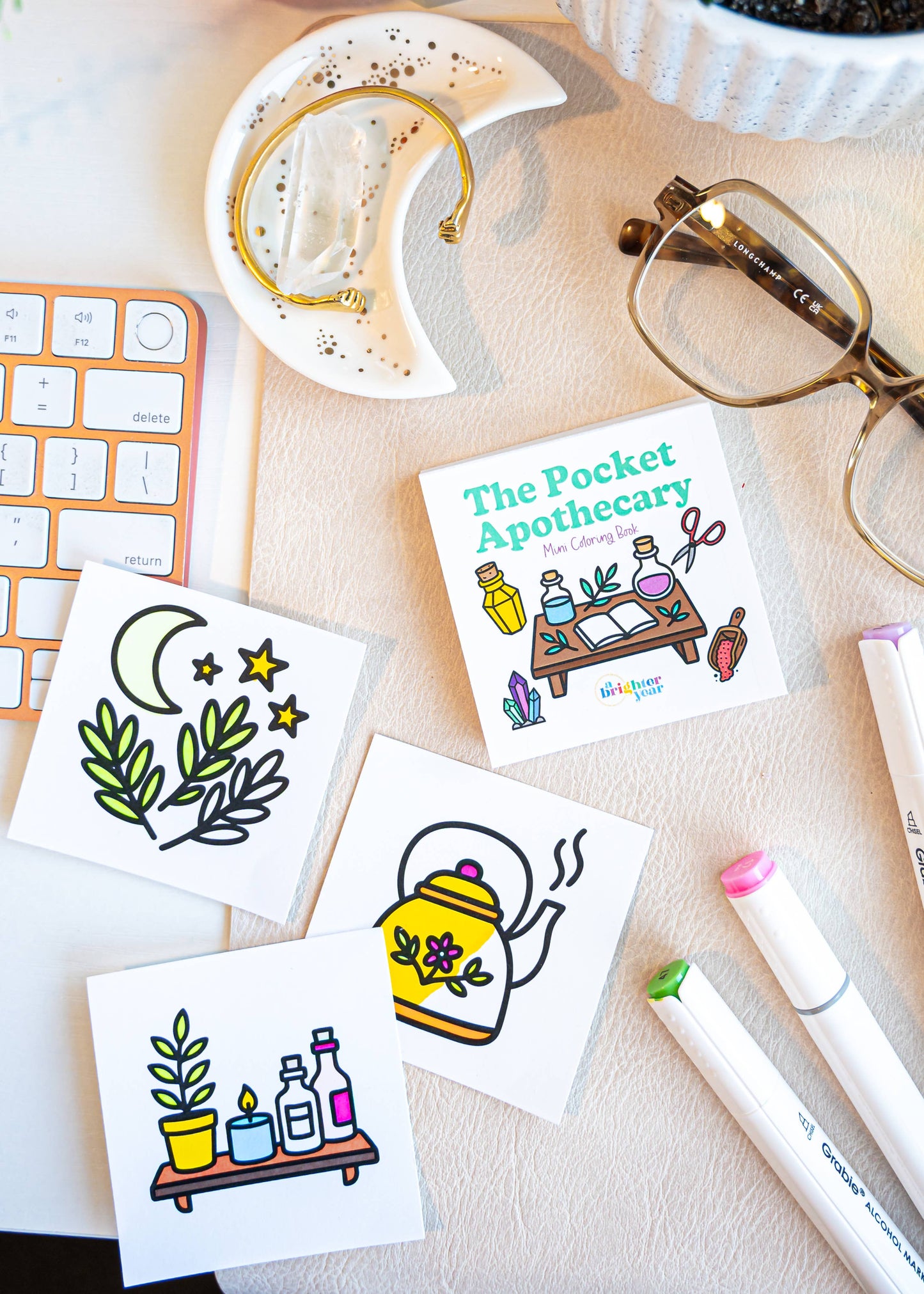 The Pocket Apothecary Mini Coloring Book- Herbology & Witchy