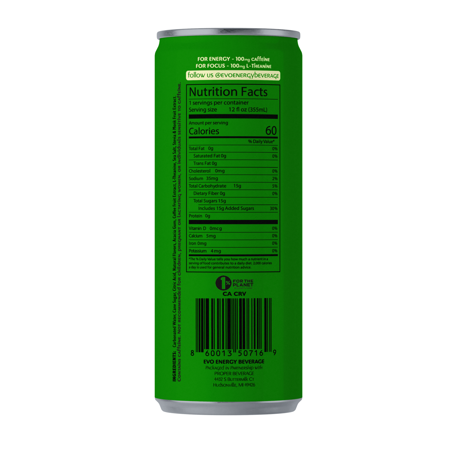 Evo Energy Beverage | Sea Salt Lime