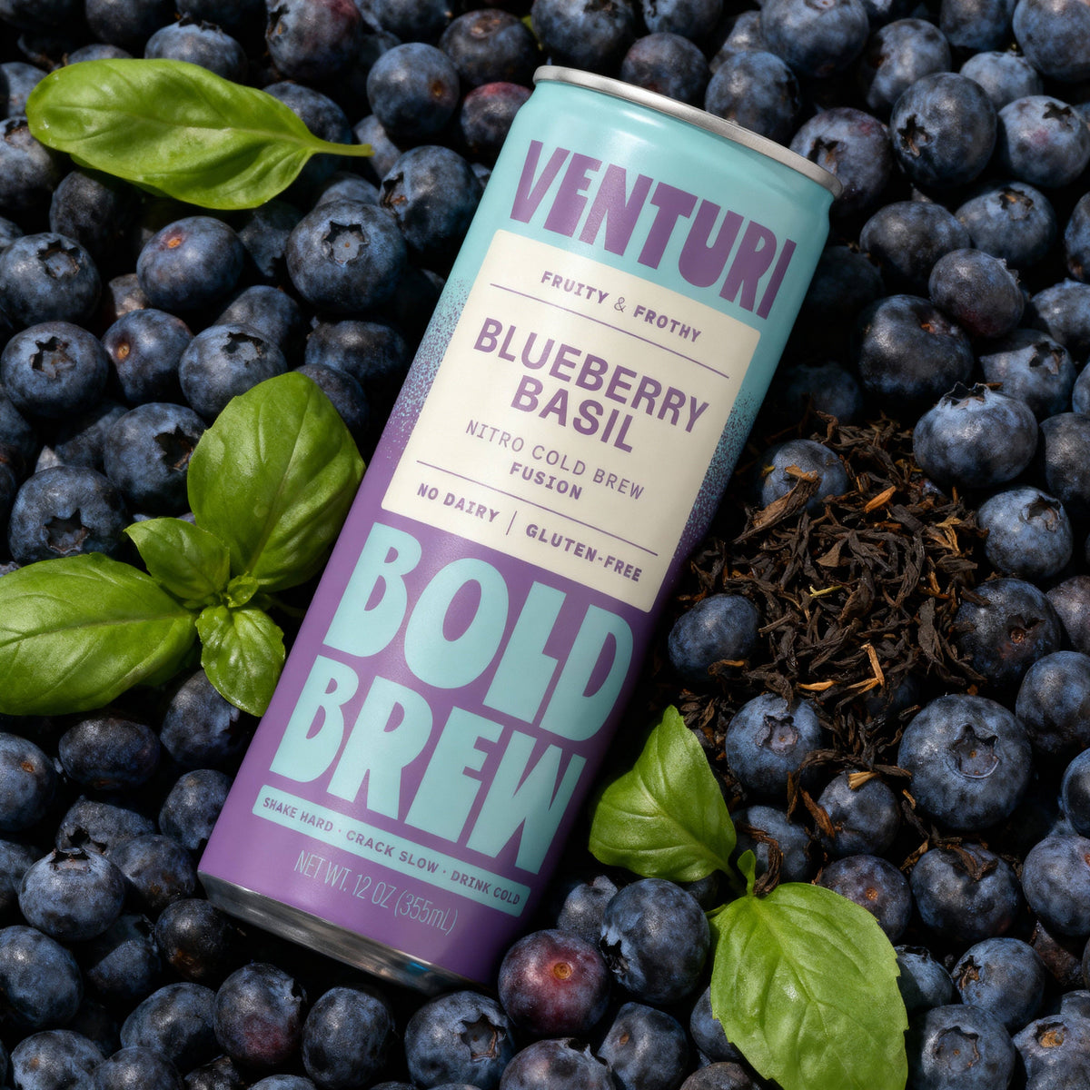 Blueberry Basil Single 12 oz Can