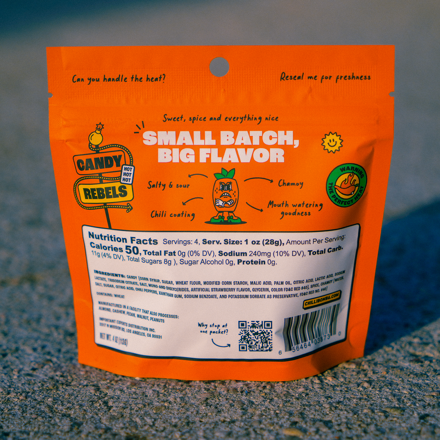 Chilli Bomba Strawberry Belts Chamoy Candy 4oz