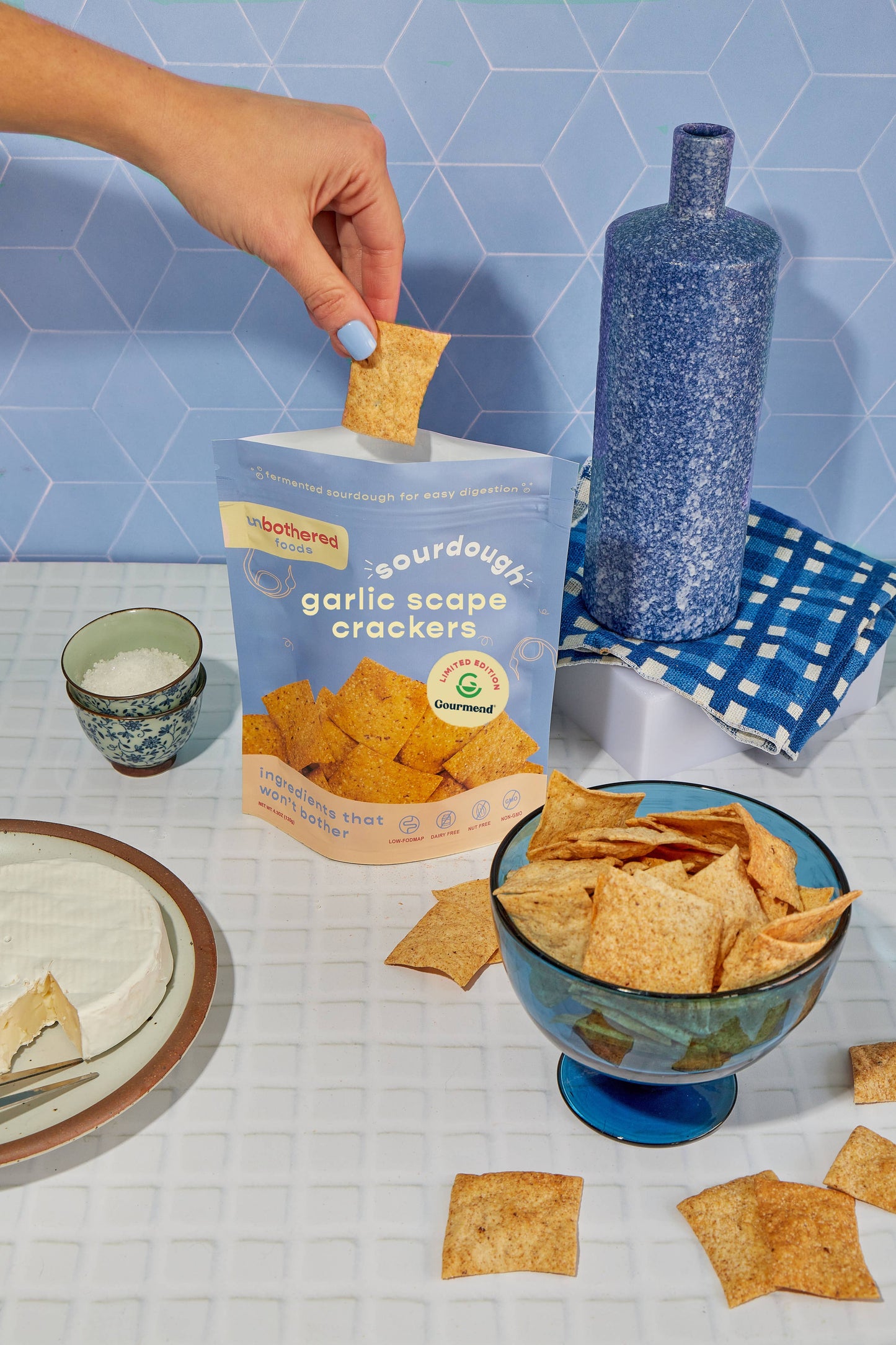 Sourdough Garlic Scape Crackers - Limited Edition