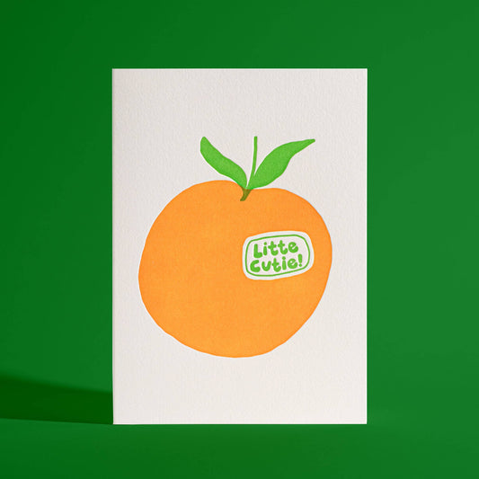 Little Cutie Letterpress Greeting Card