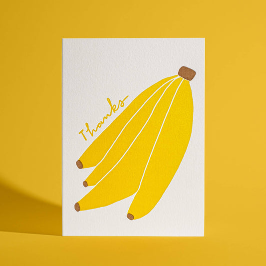 Thanks A Bunch Letterpress Greeting Card
