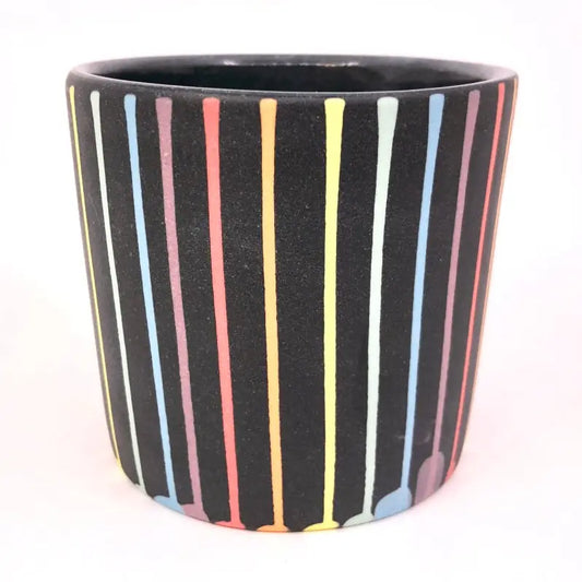 Black Rainbow Drip Tumbler