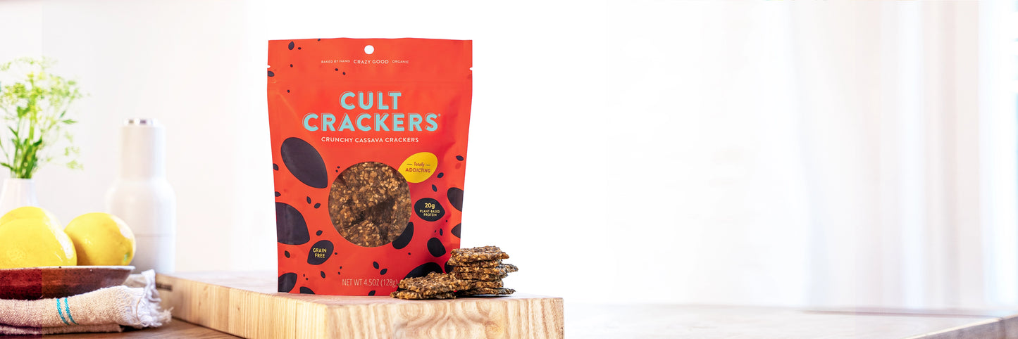 Crunchy Cassava Crackers Organic Gluten Free Snacks