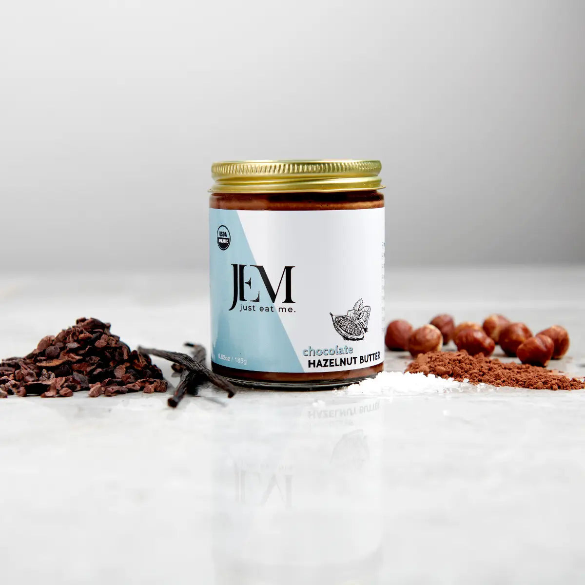 6.52 oz JEM Organics New Chocolate Hazelnut Butter