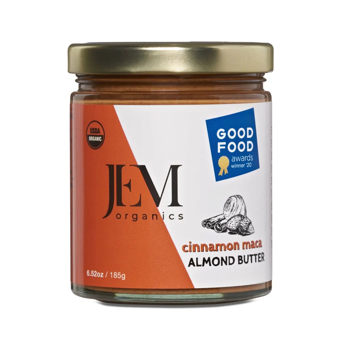 6.52 oz JEM Organics Cinnamon Maca Almond Butter