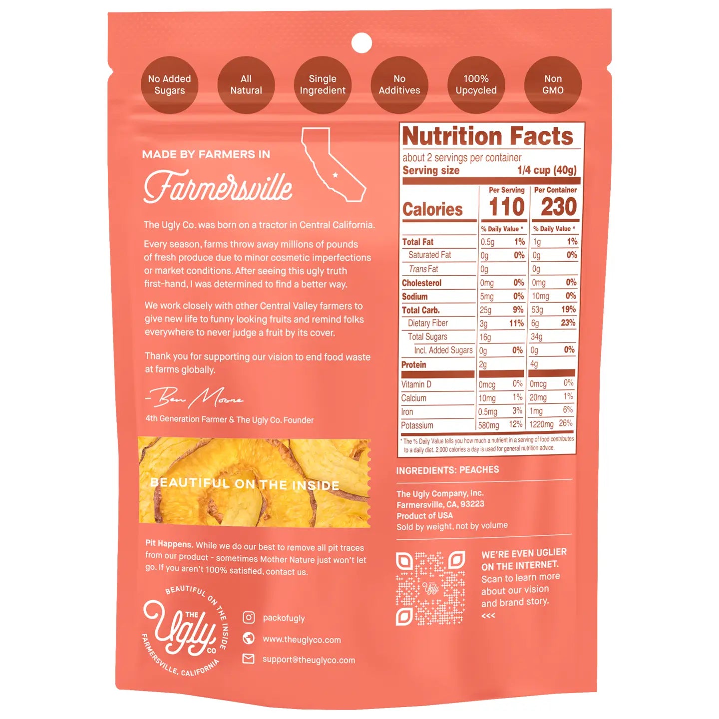 3oz Dried & Sliced Peaches