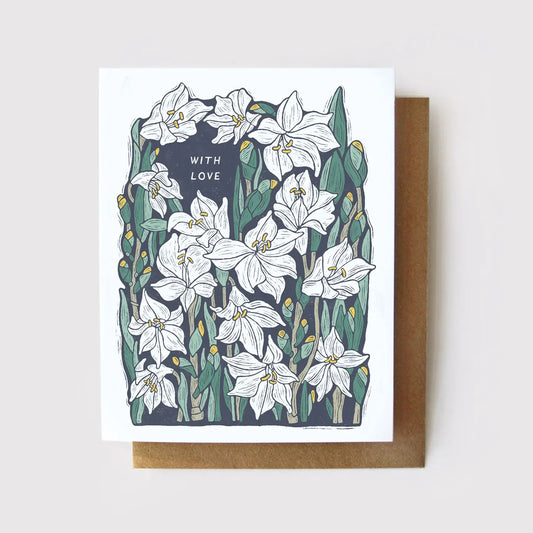 With Love Card - Casa Blanca Lily