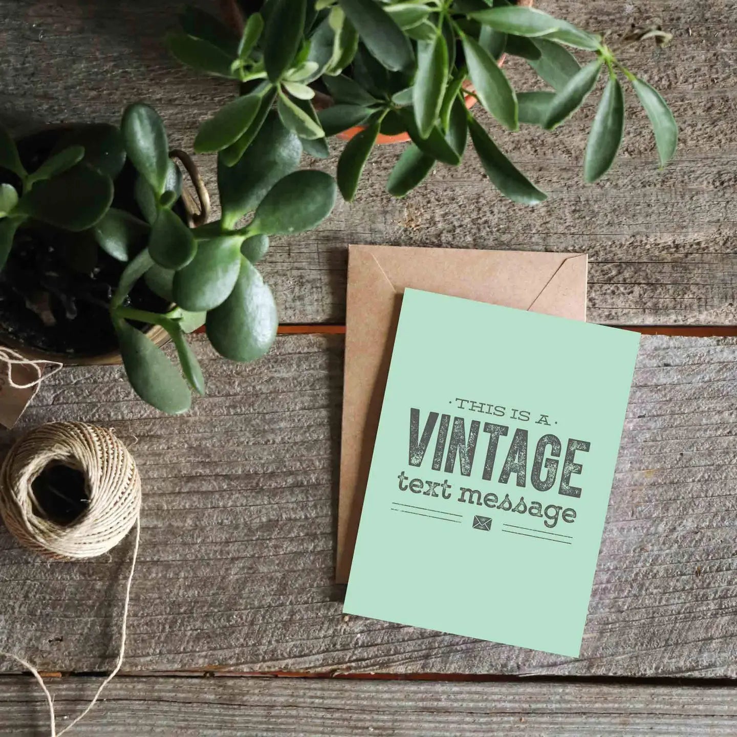 Vintage Text Message Greeting Card