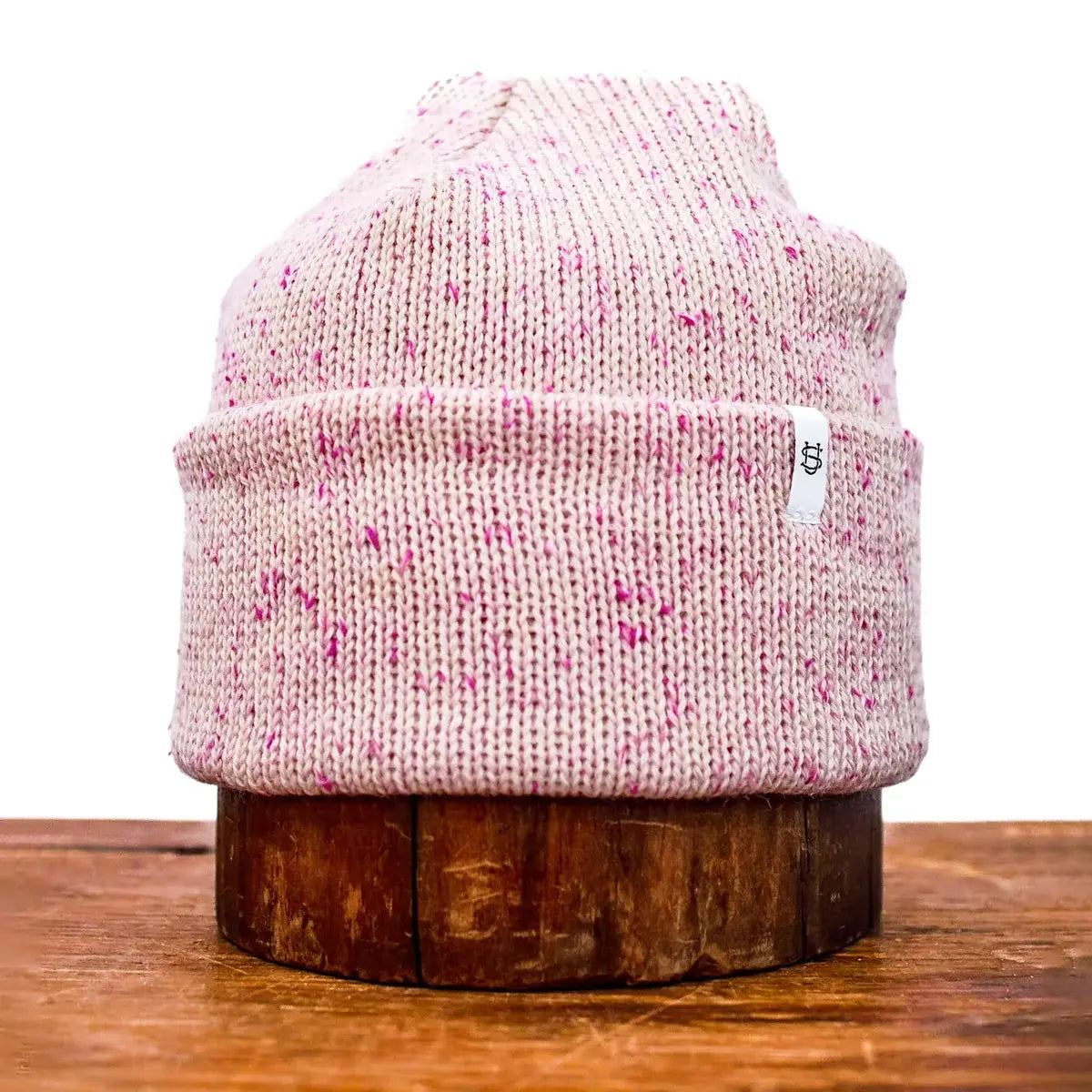 Cherry Blossom Tweed Ragg Wool Beanie