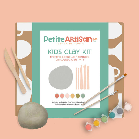 Deluxe Kids Clay Kit Air Dry Pottery Kit All in One Beginner
