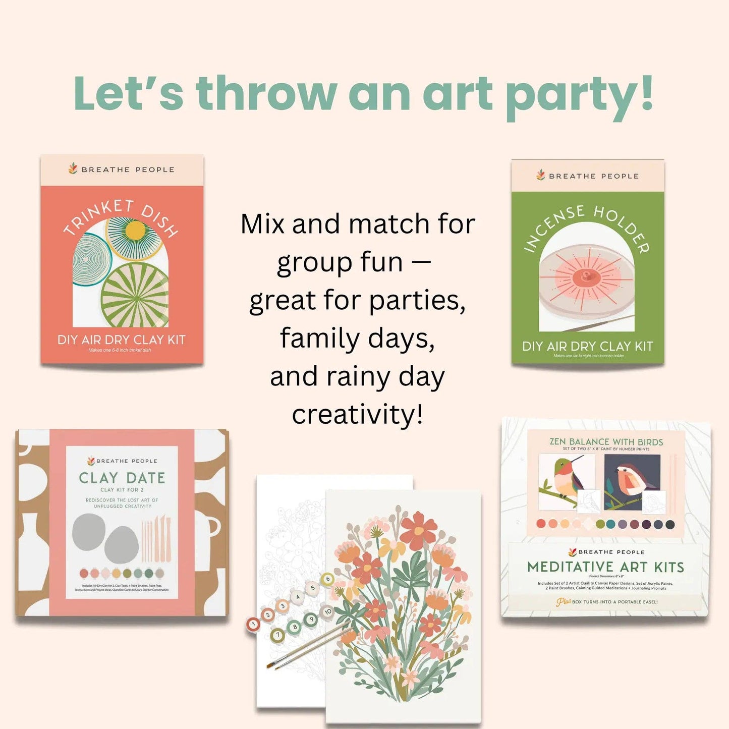Kids Air Dry Clay Kit All in One Pottery Kit- Pinch Pot