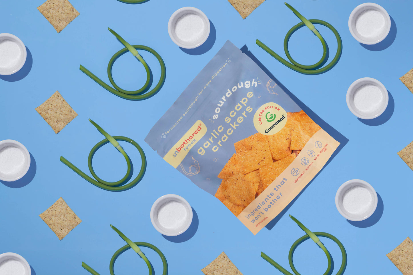 Sourdough Garlic Scape Crackers - Limited Edition