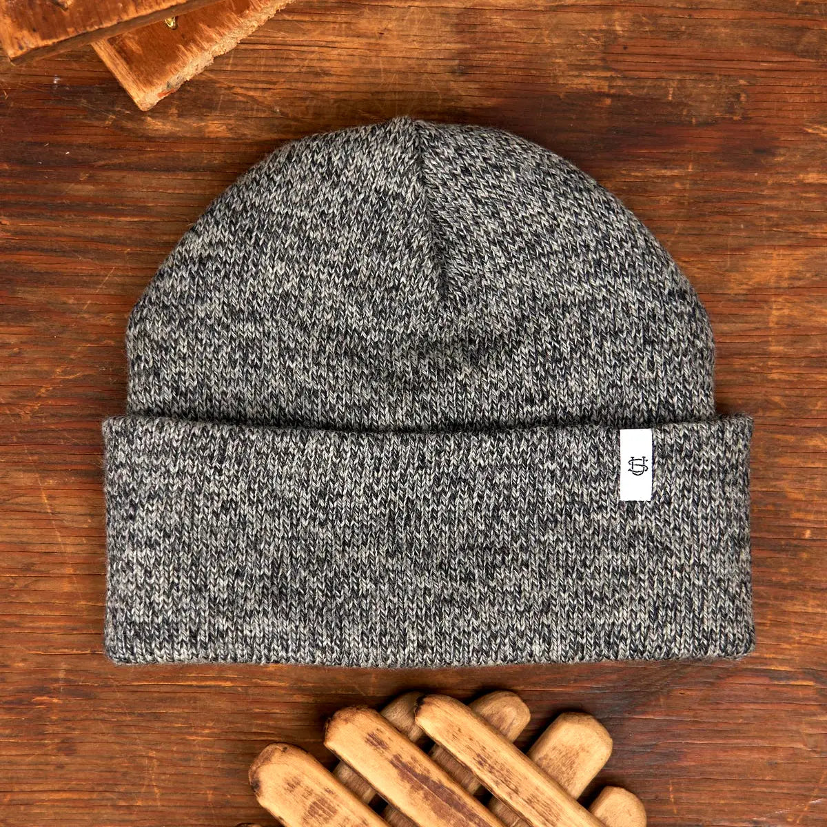 Charcoal Melange Ragg Wool Beanie