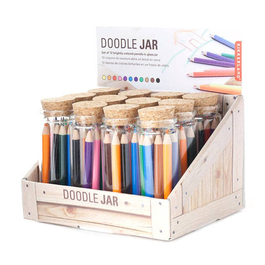 Colored Pencils Set Of 12 In Glass Jar