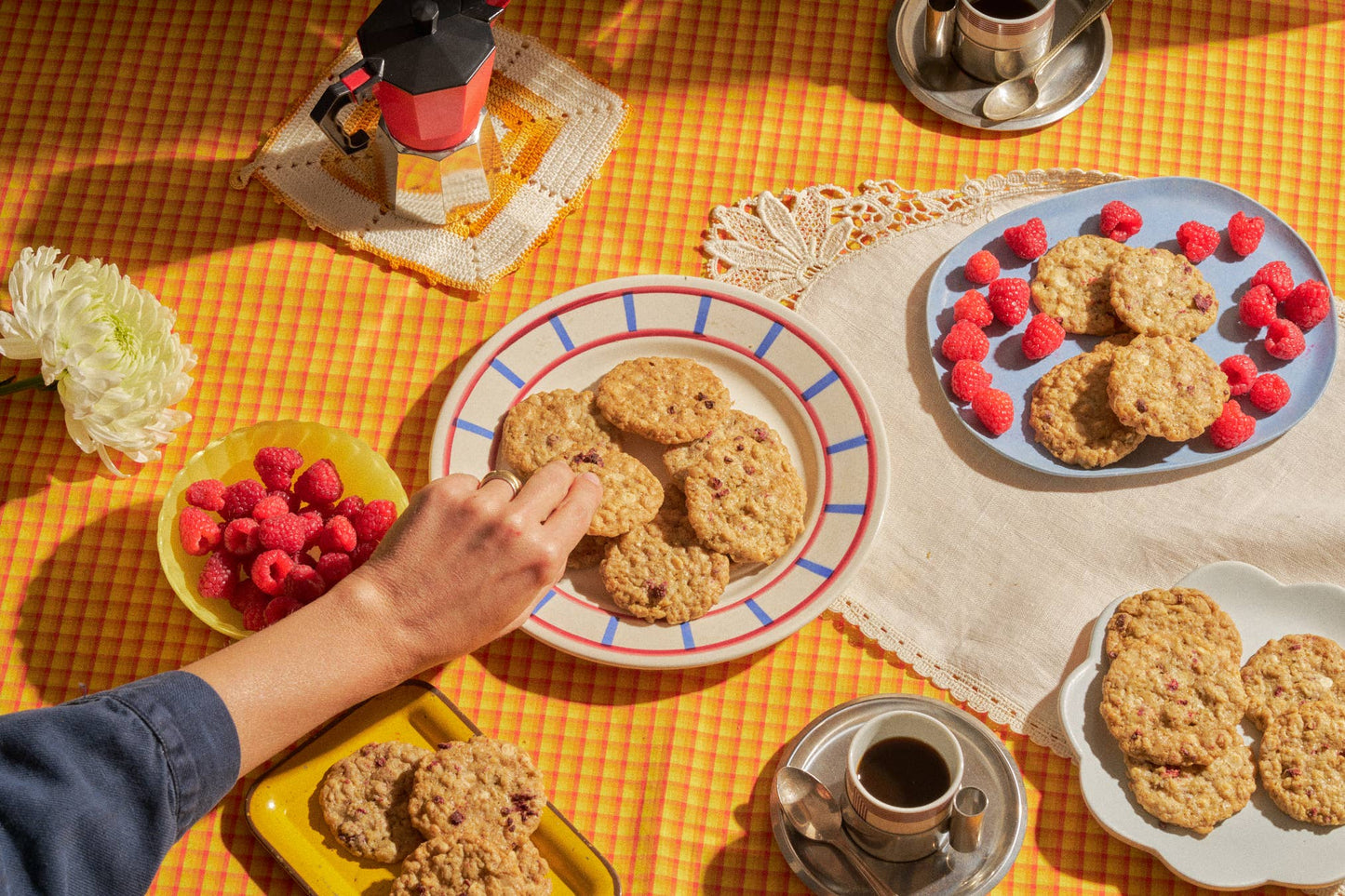 Thin & Crisp Oat Cookies, White Chocolate Raspberry