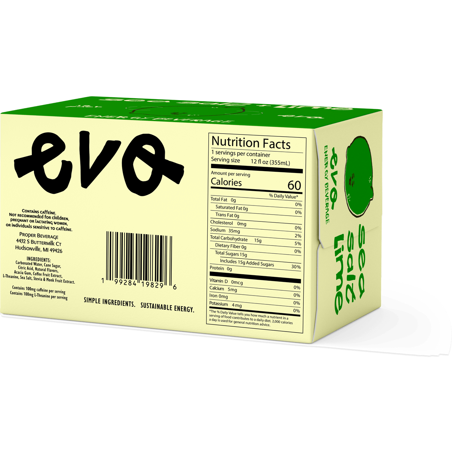 Evo Energy Beverage | Sea Salt Lime
