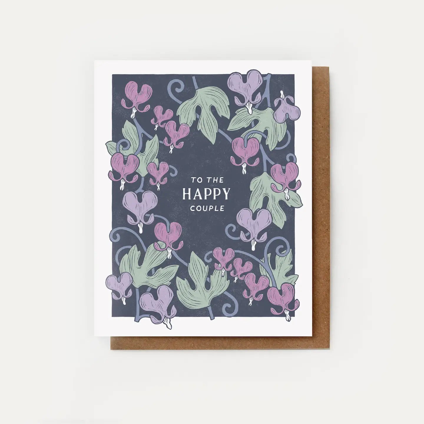 To the Happy Couple- Bleeding Heart Wedding Engagement Card