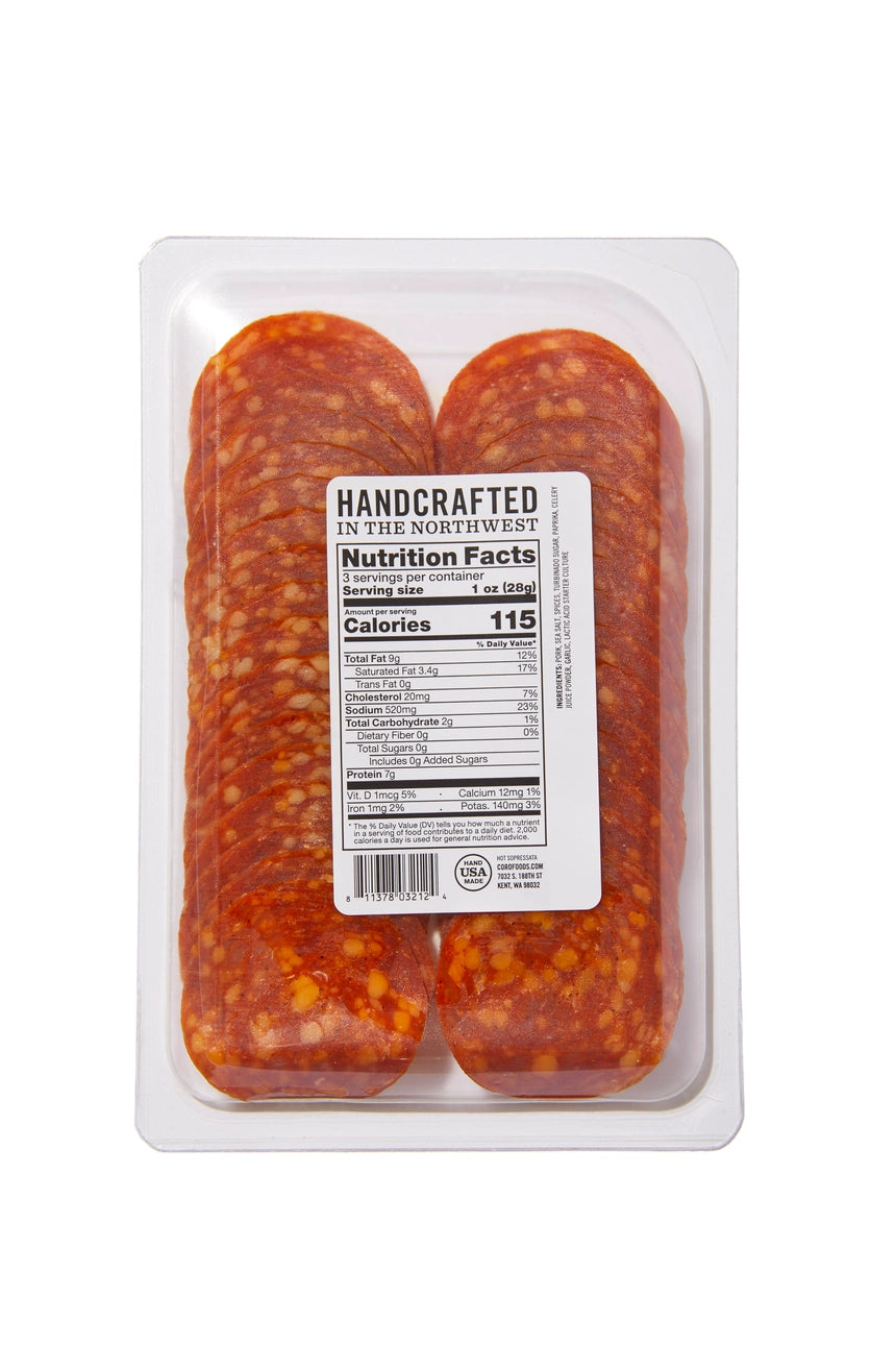 Sliced Pack - Uncured Hot Sopressata