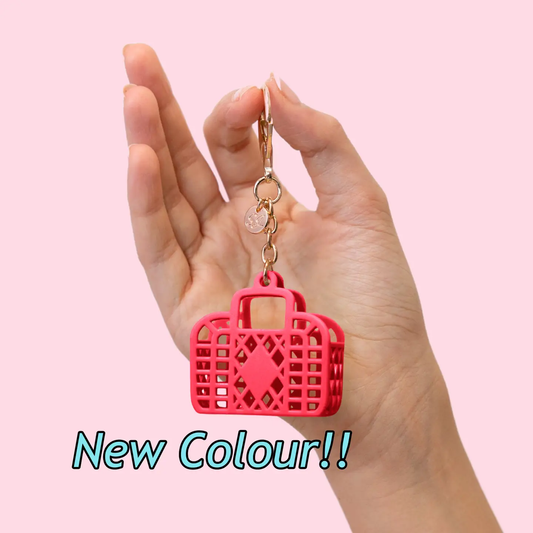 Itty Bitty Bag Charm-Retro Coral