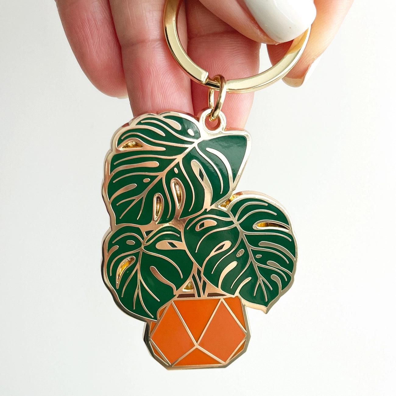 Monstera Plant Keychain