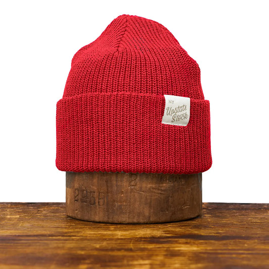 Cherry Red Recycled Cotton Watchcap