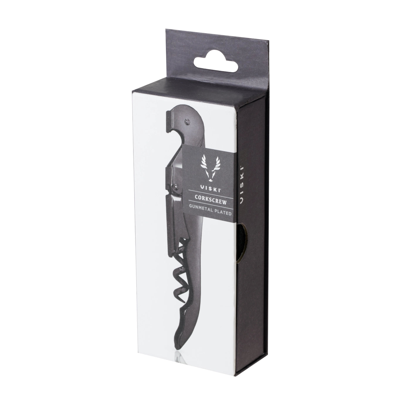 Warren™ Black Gunmetal-Plated Double-Hinged Corkscrew