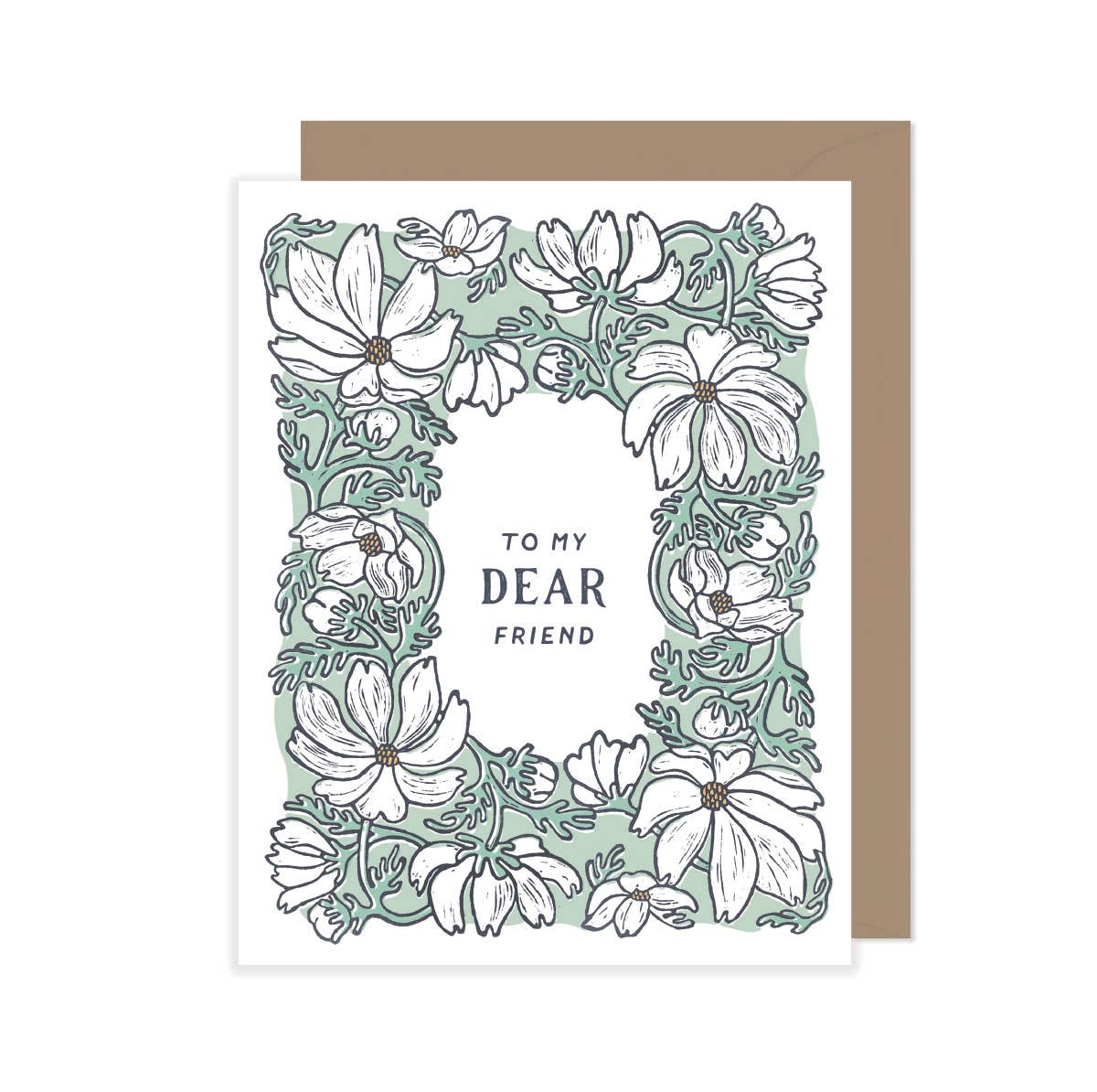 To My Dear Friend Card - Cosmo Floral Friendship Card