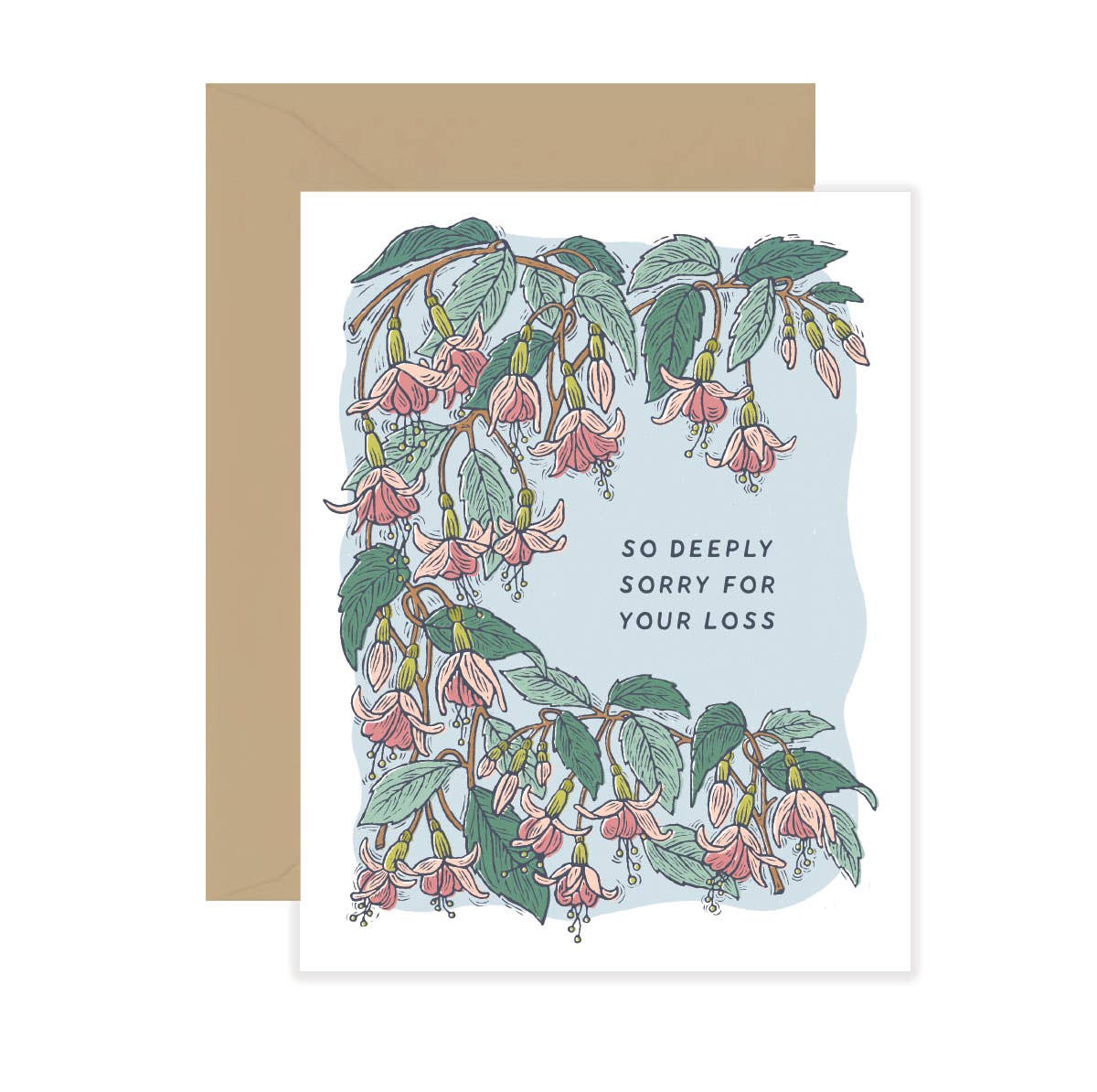 So Deeply Sorry for Your Loss Card - Fuchsia Sympathy Card