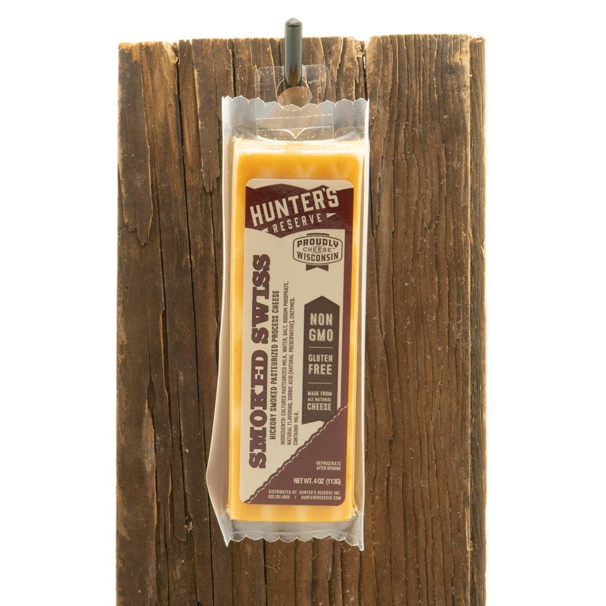 Smoked Swiss 4oz Cheese Bar, Shelf Stable