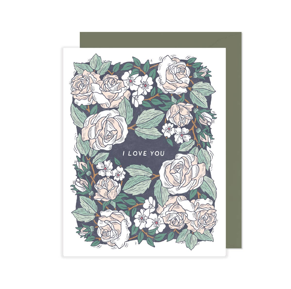 I Love You Card - Rose Garden Valentine's Card