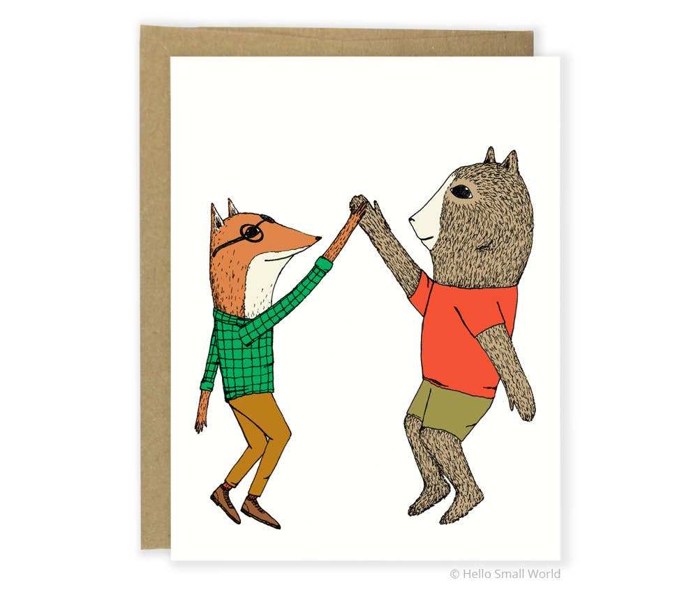 High 5 Animals Card