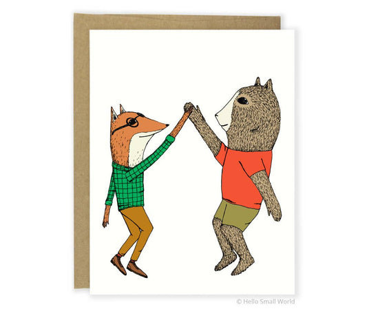 High 5 Animals Card