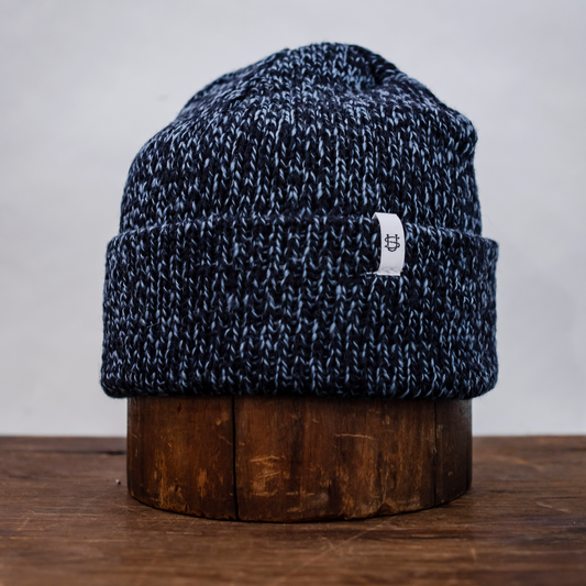 Denim Melange Ragg Wool Beanie