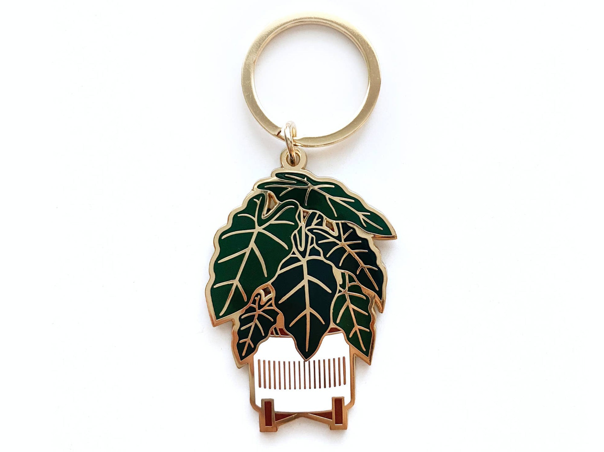 Alocasia Frydek Keychain