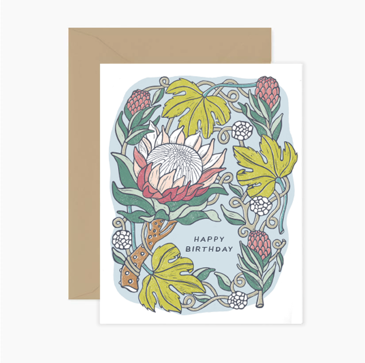 Happy Birthday - Protea Eco-Friendly Birthday Card